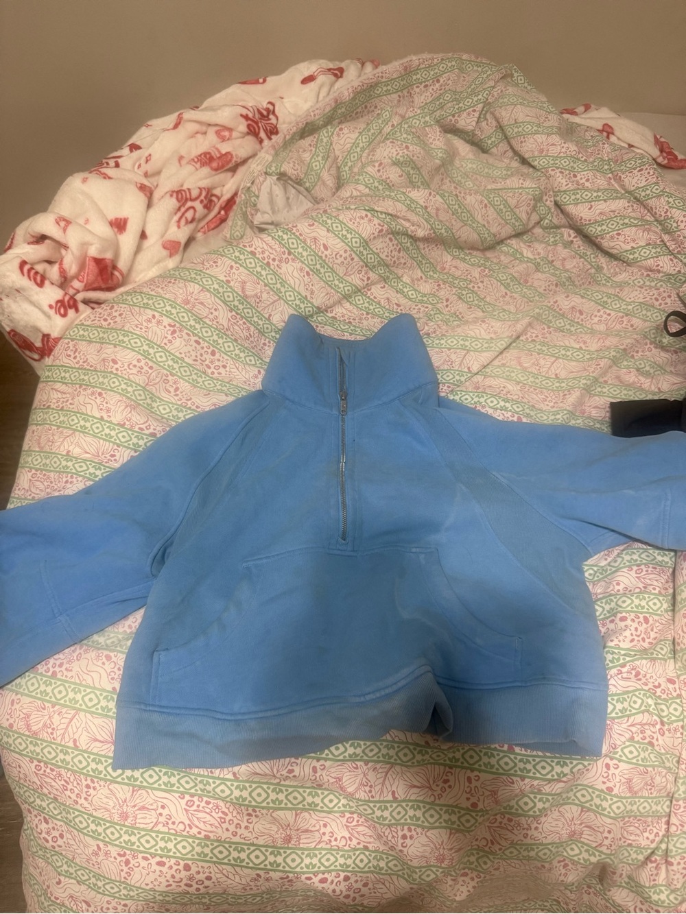 lululemon athletica Light Blue Half-Zip Pullover Sweatshirt